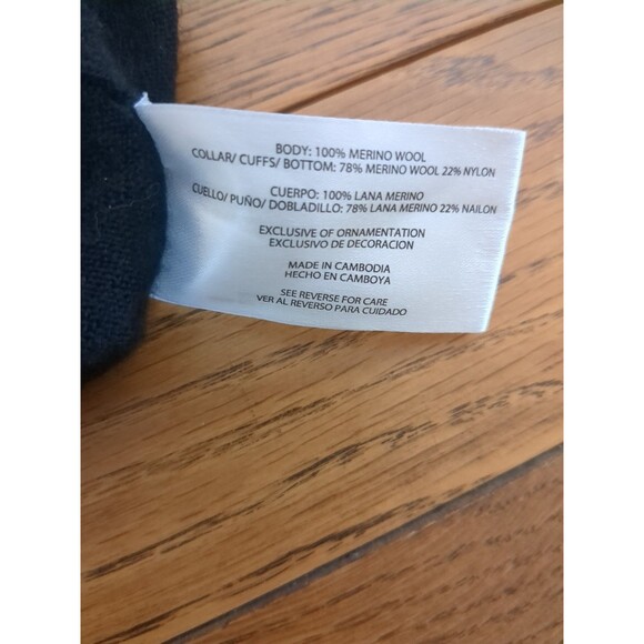 BANANA REPUBLIC Womens XXL Black Fine Merino Wool Textured Rippled Sweater - Picture 11 of 13